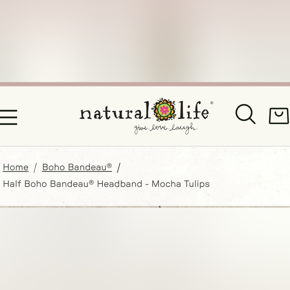 NWT Natural Life Boho Bandeau (Full Size) in Mocha Tulips - Picture 4 of 12